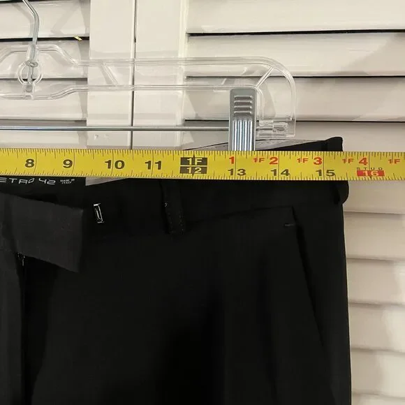 Etro black tailored trouser pants size IT42/US 6, made in Italy, career wear - Picture 8 of 11